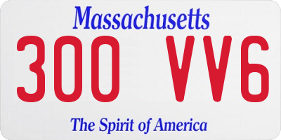 MA license plate 300VV6