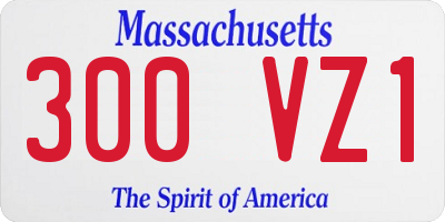 MA license plate 300VZ1