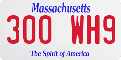MA license plate 300WH9