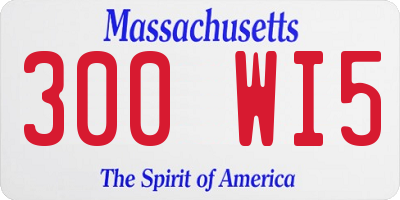 MA license plate 300WI5