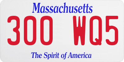 MA license plate 300WQ5