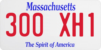 MA license plate 300XH1