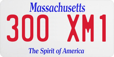 MA license plate 300XM1