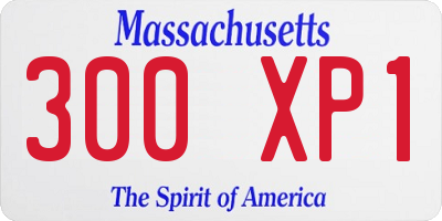 MA license plate 300XP1