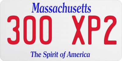 MA license plate 300XP2