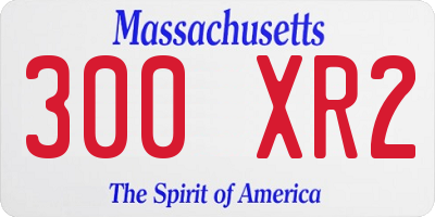 MA license plate 300XR2