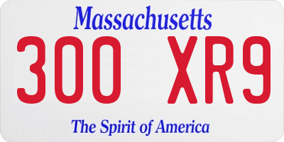 MA license plate 300XR9