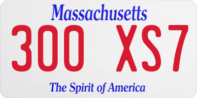 MA license plate 300XS7