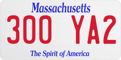 MA license plate 300YA2