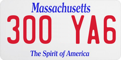 MA license plate 300YA6