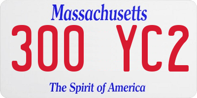 MA license plate 300YC2