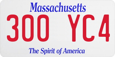 MA license plate 300YC4
