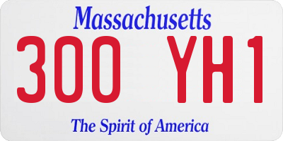 MA license plate 300YH1