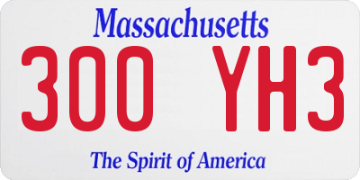 MA license plate 300YH3