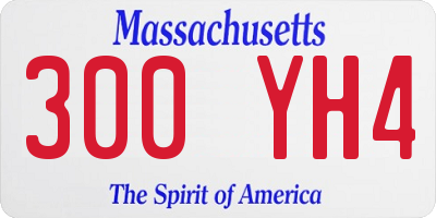 MA license plate 300YH4