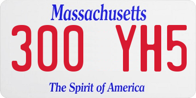 MA license plate 300YH5