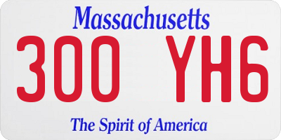 MA license plate 300YH6
