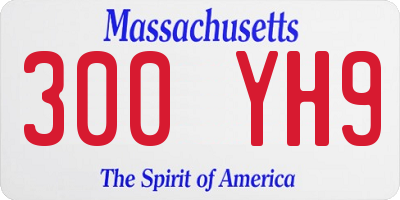 MA license plate 300YH9