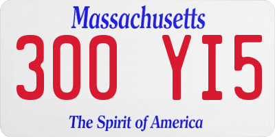 MA license plate 300YI5