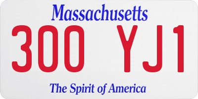MA license plate 300YJ1