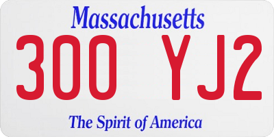 MA license plate 300YJ2