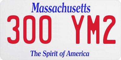 MA license plate 300YM2