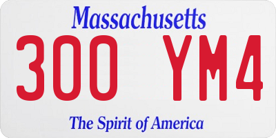 MA license plate 300YM4