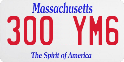 MA license plate 300YM6