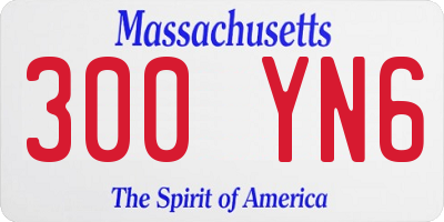 MA license plate 300YN6