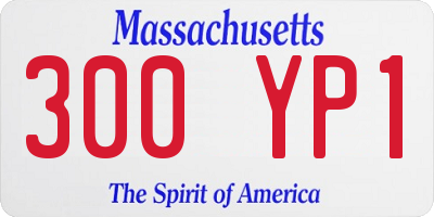 MA license plate 300YP1