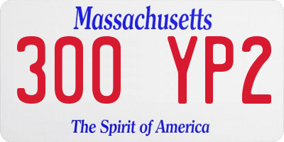 MA license plate 300YP2