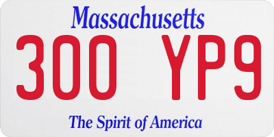 MA license plate 300YP9