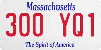 MA license plate 300YQ1