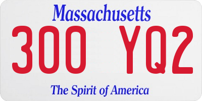 MA license plate 300YQ2