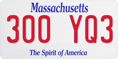 MA license plate 300YQ3