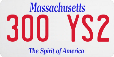 MA license plate 300YS2