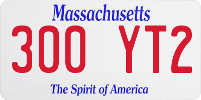 MA license plate 300YT2