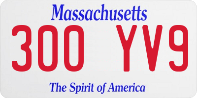 MA license plate 300YV9