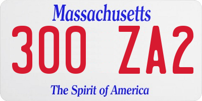 MA license plate 300ZA2