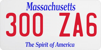 MA license plate 300ZA6