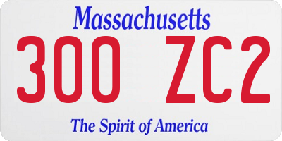 MA license plate 300ZC2