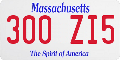 MA license plate 300ZI5