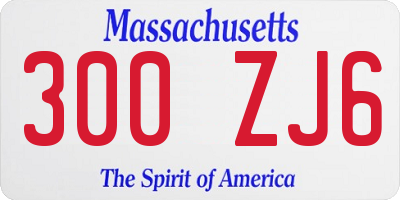 MA license plate 300ZJ6
