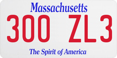 MA license plate 300ZL3