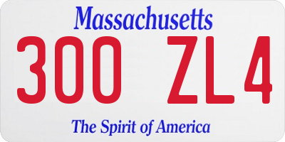 MA license plate 300ZL4