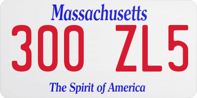 MA license plate 300ZL5