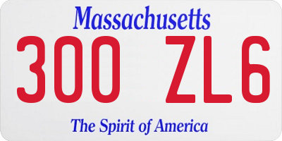 MA license plate 300ZL6
