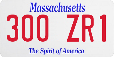MA license plate 300ZR1
