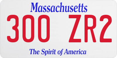 MA license plate 300ZR2