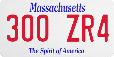 MA license plate 300ZR4